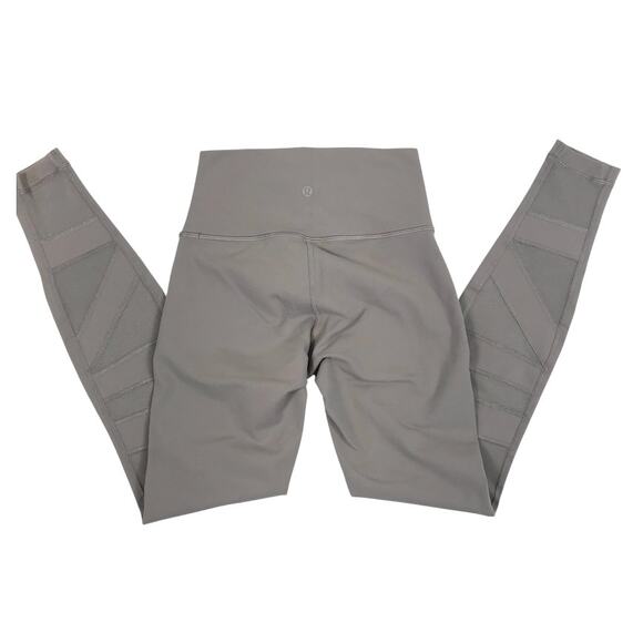 LULULEMON Wunder Under Pant High-Rise Mesh 28" Sz 4 Gray Yoga Special Edition - Picture 7 of 11
